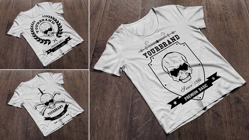 skull shirt design template digithru